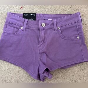 H&M Purple Jean Shorts with Classic Denim Style